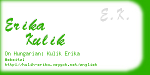 erika kulik business card